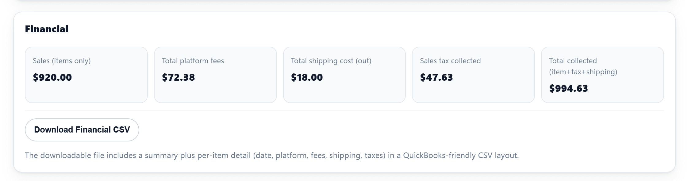 Export clean reports for accounting and QuickBooks